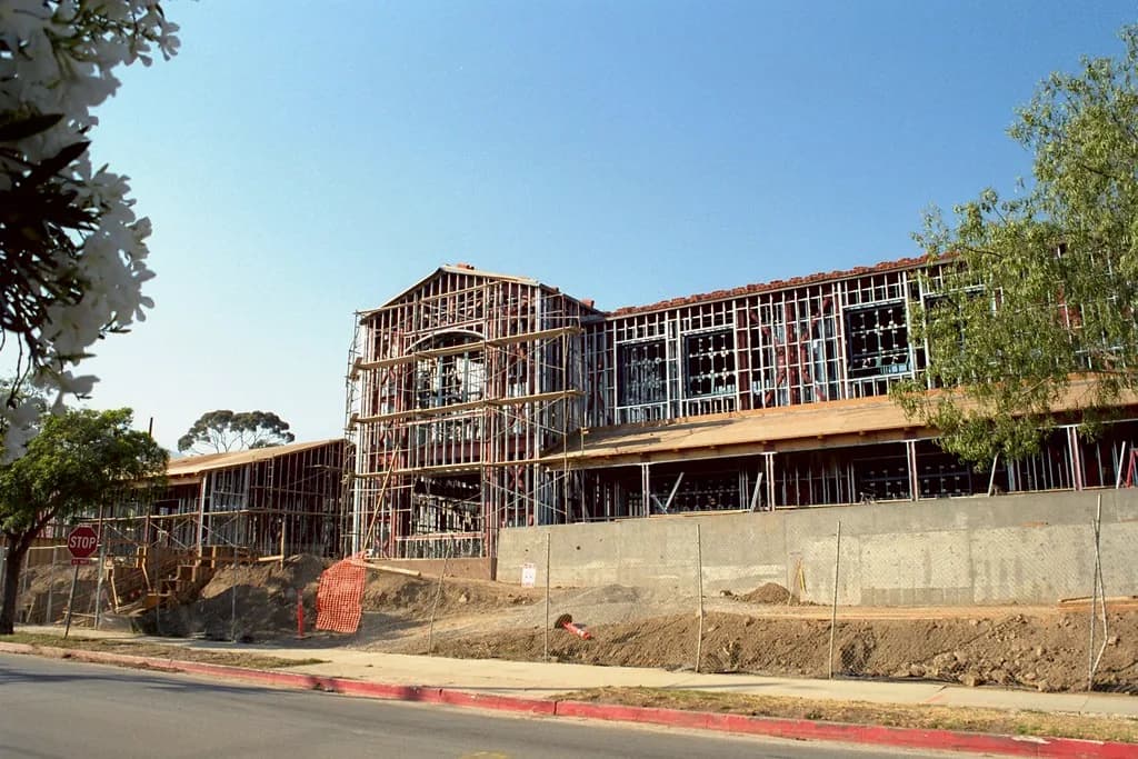 A house construction site