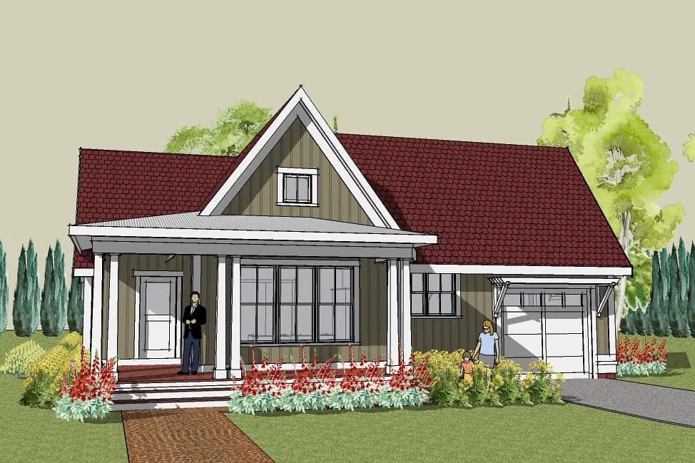 hudson cottage house plan exterior